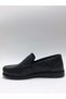 Genuine Leather Black Laceless Loafer Comfortable Lightweight Orthopedic Summer Men's Shoes - 3