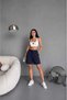 3 Pieces of Trendy Women's Shorts Offering All-Day Comfort, Premium Cotton (Black-Grey-Navy Blue) - 5