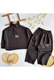 Unisex Stay Kind Printed High Collar Loose Oversize Tracksuit Set - 5