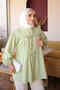 Olive Front Tie Drawstring Shirt - 4
