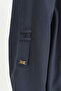 Plus Size Modal Robe with Sleeve Detail - Navy Blue - 3