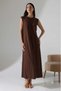 Viscose Fabric Full Length Basic Oversize Zero Sleeve Undershirt Dress