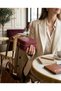 Jewelry Box Organizer Travel Case Necklace Ring Earring Organizer Leather Burgundy 10Cmx10Cm - 4