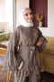 Khaki Tie-Waist Balloon Sleeve Ruffle Tunic Pants Set - 4