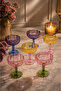 6-Piece Glass Footed Colorful Coffee Side Bowl with Turkish Delight Container, Breakfast Bowl, Serving Bowl, Jam Bowl 50ml - 4