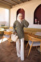 Khaki Front Tie Kimono - 2