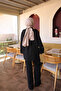 Black Shirt Collar Garni Detailed Tunic Trouser Set - 5