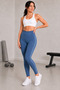 Women's High-Waisted Fitness Leggings with Ruffle Detail – Fitness, Pilates, and Casual Ruffle Leggings - 6