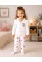 100% Cotton Long Sleeve Buttoned Panda Patterned Back Printed Soft Textured Bottom Top Girls Boys Unisex Baby Pajama Set - 2