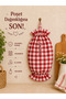 Red Large Gingham Candy Form Hanging Fabric Bag Holder Kitchen Bag Organizer - 5