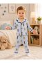 100% Cotton Long Sleeve Buttoned Ant Patterned Soft Textured Bottom and Top Unisex Baby Pajama Set for Girls and Boys