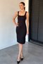 Women's Thick Strap Square Neck Lycra Dress