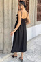 Gülseli Women's Adjustable Strap Dress with Rose Figure - 4