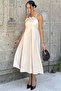 Gülseli Women's Adjustable Strap Dress with Rose Figure