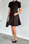 Women's Halter Buttoned Dress - 2