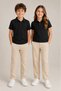 Children's Unisex 2-Pack Polo Collar Short Sleeve School T-Shirt 100% Cotton 2-14 Years