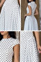 Women's Crew Neck Polka Dot Dress - 6