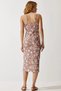 Gülseli Women's Patterned Dress with Slit Detail and Rope Straps - 5