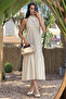 Women's Halter Neck Ruffled Polka Dot Dress