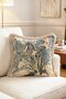 Vintage Artistic Snowdrop Flowers Motif Fringed Decorative Throw Pillow Cover - 2