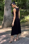 Women's Brooched Gathered Dress - 4
