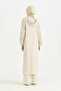 Embroidery Detailed Linen Cap - Beige - 4