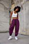 Women's Pleated Trousers with Elastic Waist and Cuffs