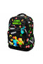 Satin Fabric Embroidered Four-Compartment Orthopedic Four-Compartment School Bag with Pen Holder and Thermos Lunch Bag 3 School Set'Boom' - 3