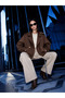 Button Detailed Double-Breasted Collar Pocketed Cashmere Coat Jacket - 2