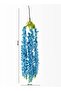 Hanging Wisteria 3pc Flower Stick – Blue | 84cm Artificial Flower Bunch | Ideal for Weddin - 3