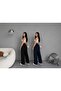 2-Piece Comfortable Fit Women's Sweatpants for a Cool Look, Most Preferred Black-Navy Blue - 3