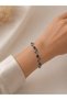 Tulip Rose Blue Tulip Figured Bracelet with Colorful Stones, Special Stylish Gift for Lovers - 2