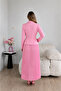 Pleated Belted Jacket Skirt Double Blazer Set - 4