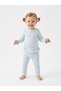 Cotton Striped and Ruffle Detailed Casual Long Sleeve Baby Girl 2-Piece Set - 3