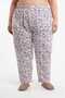 5-Pack 100% Cotton Plus Size Women's Pajama Bottoms |   Floral Patterned Comfortable Mom and Grandma Pajamas |   Sleeping Band with Gift - 5