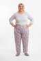 5-Pack 100% Cotton Plus Size Women's Pajama Bottoms |   Floral Patterned Comfortable Mom and Grandma Pajamas |   Sleeping Band with Gift - 2