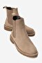 Paronti Women's Genuine Leather Elastic Pull-On Boots Mink Suede
