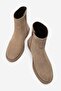 Parfonel Women's Genuine Leather Zippered Boots Mink Suede - 4