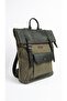 Genuine Leather & Waxed Canvas Vintage Backpack with Waterproof Laptop Compartment, Mountaineering Camping & Daily Unisex Bag