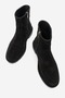 Parfonel Women's Genuine Leather Zippered Boots Black Suede - 4