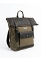 Genuine Leather & Waxed Canvas Vintage Backpack with Waterproof Laptop Compartment, Mountaineering Camping & Daily Unisex Bag