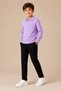 Children's Unisex Polo Collar Long Sleeve T-Shirt 100% Cotton 2-14 Years
