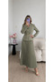 Pleated Belted Jacket Skirt Double Blazer Set
