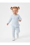 Cotton Striped and Ruffle Detailed Casual Long Sleeve Baby Girl 2-Piece Set - 5