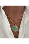 Imported Brand Ari Model Green Steel Necklace 56cm
