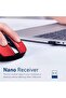 ماوس بصري لاسلكي 2.4 جيجا هرتز عالي الدقة 1600DPI مع مستقبل نانو USB، نطاق عمل 10 متر، 3 مستويات DPI - 5