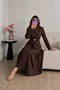 Gold Single Button Notched Lapel Jacket and Trousers Double Blazer Suit - 2