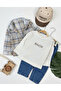 Lumberjack Buttoned Shirt, Printed Bodysuit, Lycra Stretch Jeans and Printed Hat 4-Piece Baby Boy Set - 2