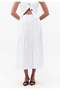 Pleated Flared Midi Skirt - WHITE - 2