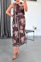 Linen Flowered Blouse and Skirt Set 4S0077